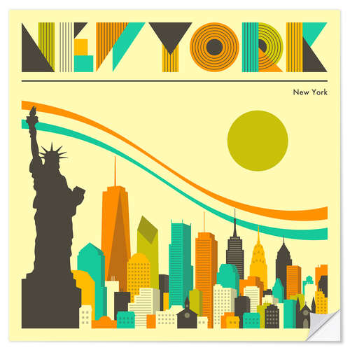 Selvklebende plakat New York skyline