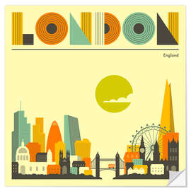 Selvklebende plakat London skyline