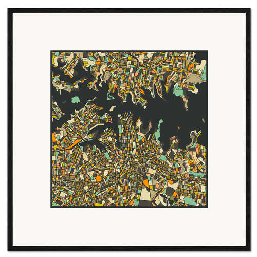 Framed art print Sydney Map