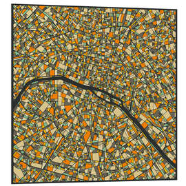 Foam board print Paris Map