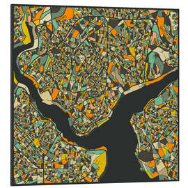 Magnettafel Istanbul Karte Schwarz I