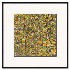 Innrammet kunsttrykk Los Angeles Map