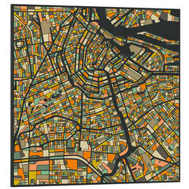 Magnettafel Amsterdam Karte