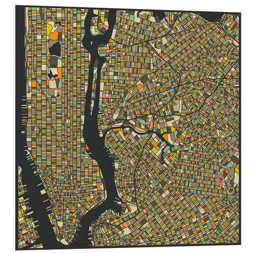 Cuadro de PVC New York Map