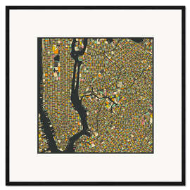 Framed art print New York Map