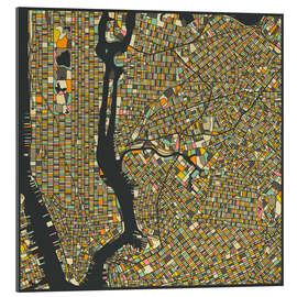 Stampa su plexi-alluminio New York Map