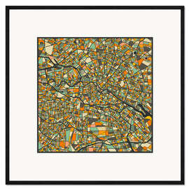 Framed art print Berlin City Map II