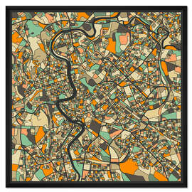 Gerahmter Kunstdruck Rom Karte III