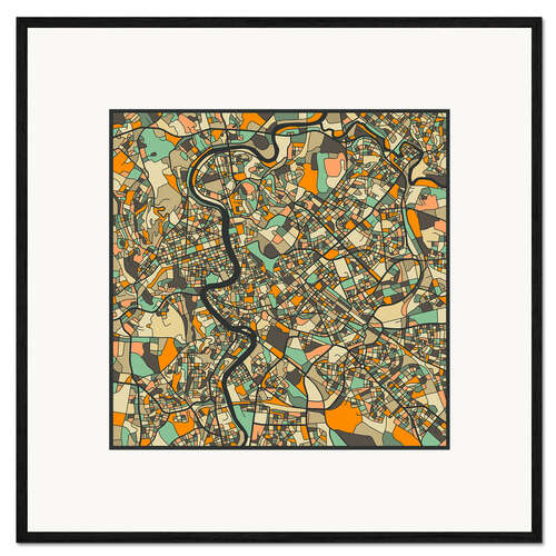 Framed art print Rome Map III