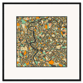 Framed art print Rome Map III