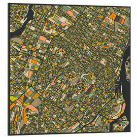 Cuadro de aluminio Montreal Map