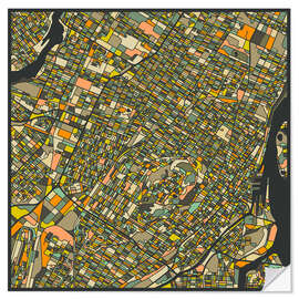 Autocolante decorativo Montreal Map