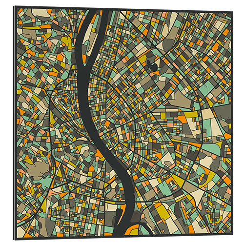 Gallery print Budapest Map II