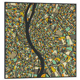 Gallery print Mapa Budapesztu