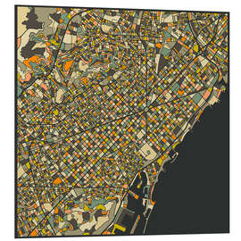 PVC print Barcelona Map II