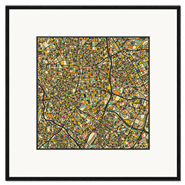 Framed art print Madrid Map III