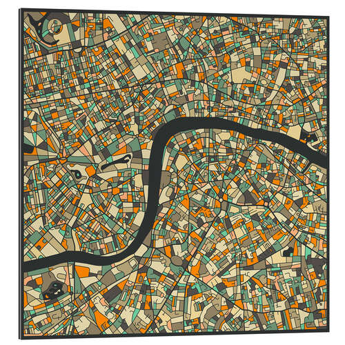 Cuadro de plexi-alu Mapa de Londres I