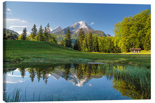 Leinwandbild Watzmann bei Ramsau in Oberbayern