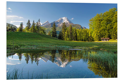 Foam board print Watzmann mountain in Upper Bavaria (Germany)