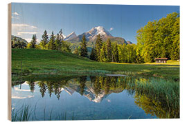 Tableau en bois Watzmann mountain in Upper Bavaria (Germany)