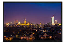 Gerahmter Kunstdruck Leipziger Skyline