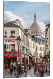 Alubild Montmartre Viertel mit Basilika Sacré-Coeur in Paris