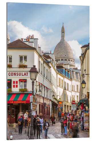 Quadro em plexi-alumínio Monte Martre e Sacré Cœur, Paris, França