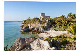 Aluminium print Famous maya ruins of Tulum on the caribbean sea, Mexico