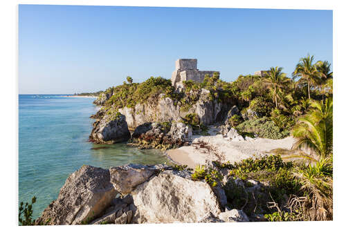 Foam board print Famous maya ruins of Tulum on the caribbean sea, Mexico