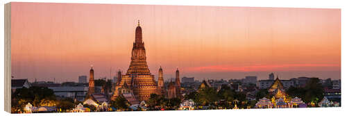 Trebilde Panoramic of Wat Arun temple at sunset, Bangkok, Thailand