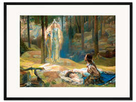 Gerahmter Kunstdruck Brunhilde entdeckt Sieglinde und Siegmund, 1894