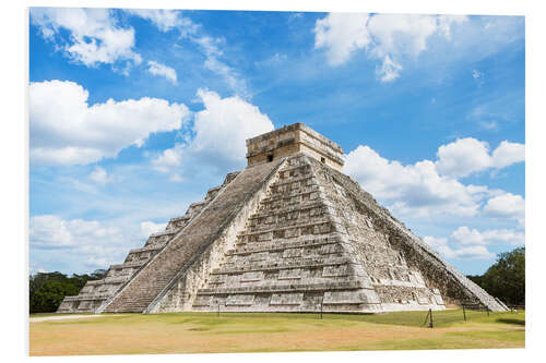 Hartschaumbild El Castillo Pyramide Chichen Itza Maya-Ruinen, Mexiko