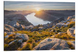 Aluminium print Lysefjord