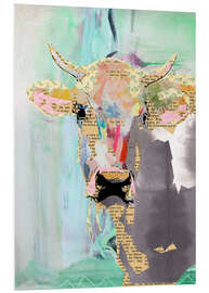 Hartschaumbild Kuh Collage