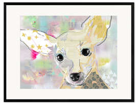 Innrammet kunsttrykk Chihuahua Collage