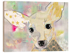 Tableau en bois Collage Chihuahua 