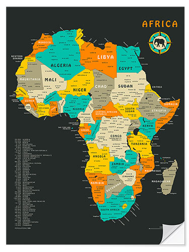 Wall sticker Africa Map