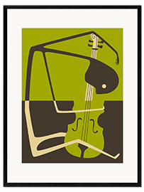 Impression artistique encadrée Violoncelle jazz