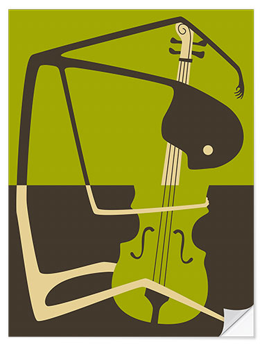 Selvklæbende plakat Blues' Cello