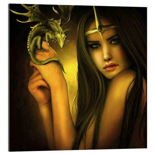 Acrylic print The girl and the dragon