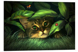 Magnettafel Katze und Marienkäfer