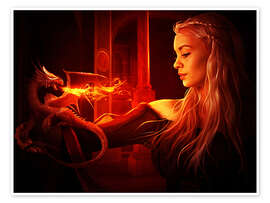 Wandbild  Mother of dragons - Elena Dudina