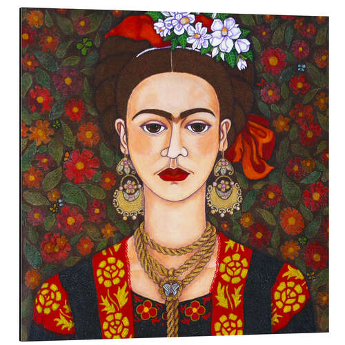 Aluminium print Frida Kahlo folklore