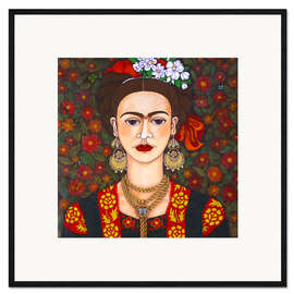 Impression artistique encadrée Frida Kahlo folklore