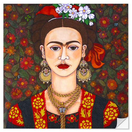 Naklejka na ścianę Frida Kahlo folklore