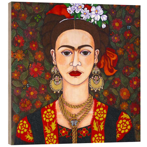 Puutaulu Frida Kahlo folklore