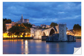 Wandsticker Pont Saint Benezet, Avignon, Südfrankreich