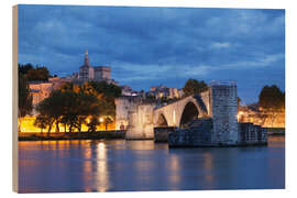 Holzbild Pont Saint Benezet, Avignon, Südfrankreich