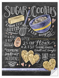 Sticker mural Recette des Sugar cookies (anglais)