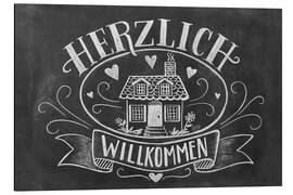 Magnettafel Herzlich Willkommen